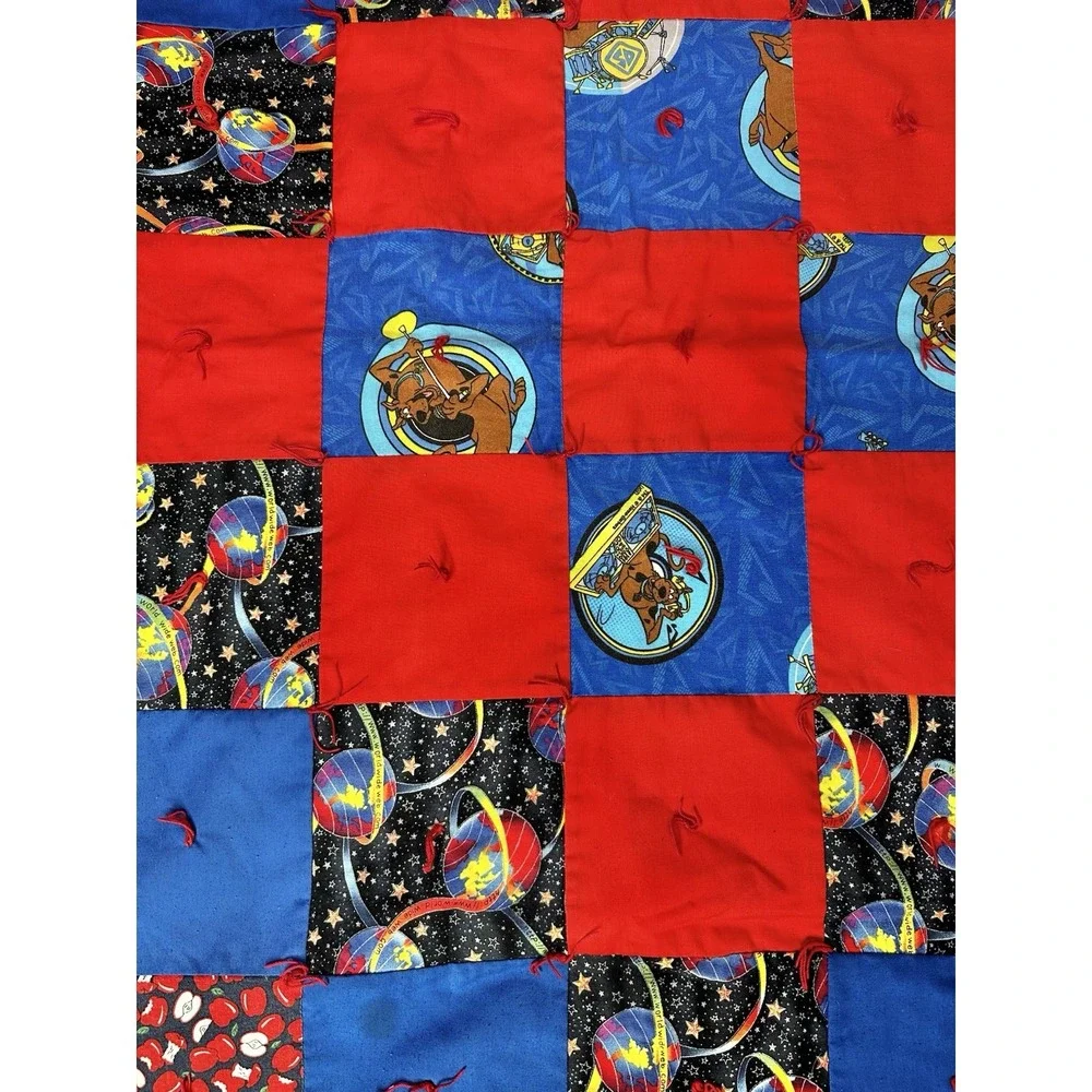Vintage Handmade Patchwork Quilt Throw 46.5